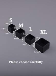 4 cái Bàn vuông Bìa chân - màu đen - Xem 5