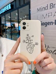 Hộp đựng điện thoại hình trái tim hoa - Nhiều màu - Xem 3