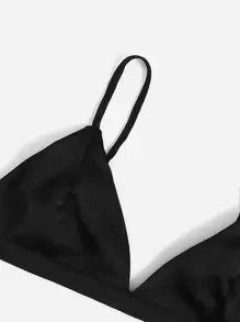 SHEIN Privé Top Cami Y2k Sólido Sin Espalda - Negro - Ver 4