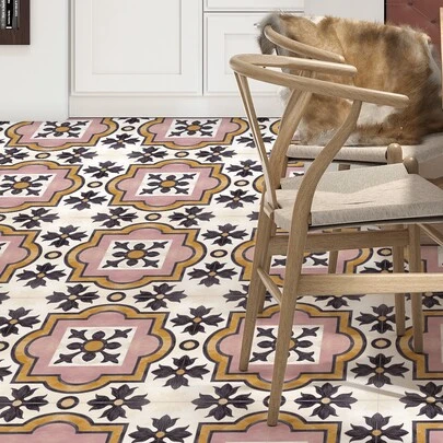 SUPSTICKER 10pcs Thick Self-Adhesive Waterproof Floor Sticker, Printed Tile Pattern For Living Room, Bedroom, Home Decoration, Kitchen & Bathroom, Anti-Moisture Wall Decal, 7.87*7.87inch/11.81*11.81inch/15.75*15.75inch, Stickers, Wall Decal, Vinyl Decal For Home Decorations, Spring Decoration Items Refresh Your Home, Rama Decoration Stickers Gifts Birthday Graduation Room Decor