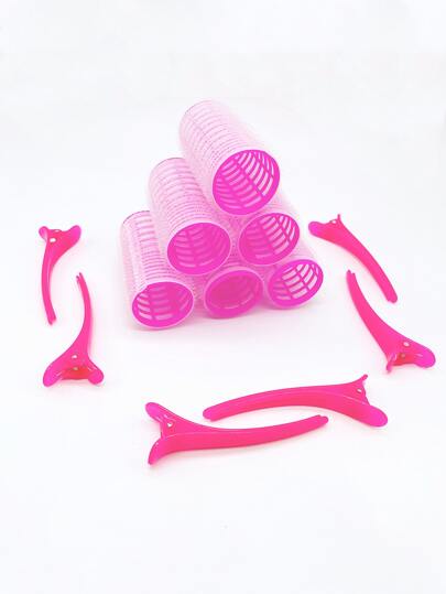 6 件女士卷发造型夹棒和 6 件卷发器，返校、旅行度假必备品，女士发饰