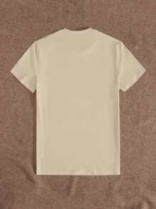 SHEIN Unity Number And Letter Graphic Tee Graphic Tees Women Tops - Apricot - View 2