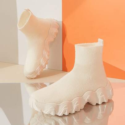 Knit Detail Slip On Sock Sneakers