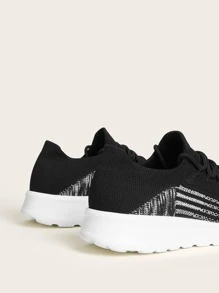 Cuccoo Lace-up Front Hollow Out Running Shoes - Black - View 4