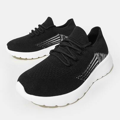 Lace-up Front Hollow Out Running Shoes