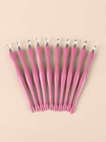 10 bộ dụng cụ loại bỏ da móng tay - Màu Hồng Tươi - Xem 2