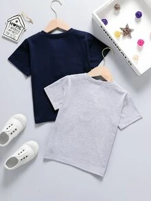 小男童2入組帆船和字母圖案POLO衫 - 彩色 - 查看 2