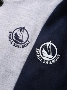 小男童2入組帆船和字母圖案POLO衫 - 彩色 - 查看 4