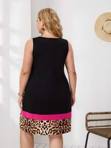 EMERY ROSE Đầm Plus Size Túi Khối Màu Báo Giải trí - Nhiều màu - Xem 2