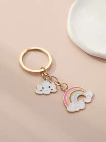 Cute Cartoon Rainbow Keychain For S, Wallets, School Bags, Backpacks, And Satchels Valentine's Day Valentines Car Accessories Bag Charm Goth Y2k Christmas Gift Ideas Gifts For Mother, Father, Graduation, And Teacher - Multicolor - View 1