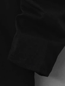 Manfinity Tops Nam Nút màu trơn Giải trí - màu đen - Xem 3