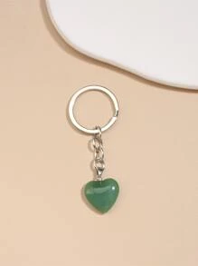 Llavero colgante de corazón - Verde - Ver 2