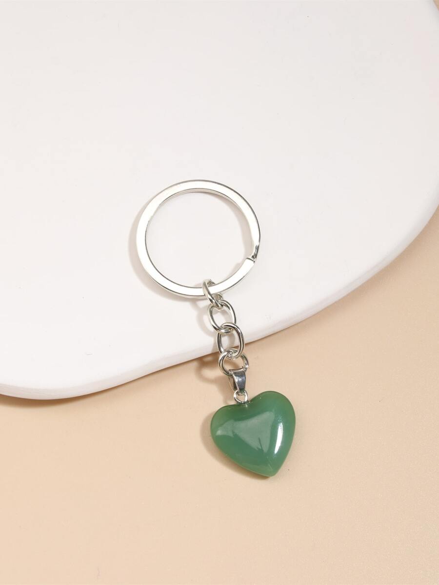Llavero colgante de corazón - Verde - Ver 1