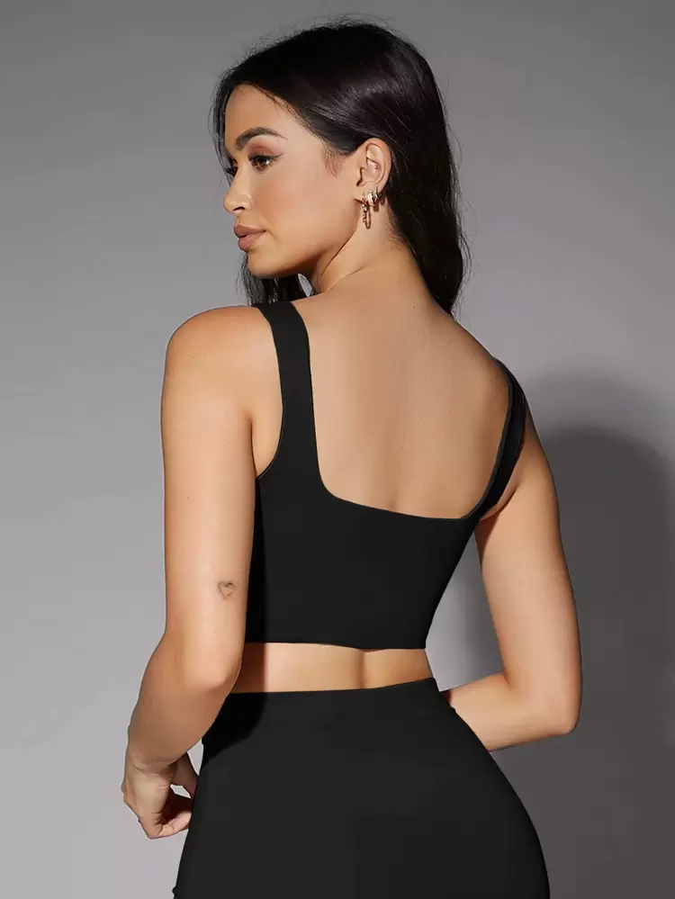 black crop top shein