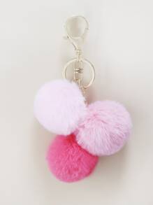 Pom Pom Charm Keychain Car Accessories Bag Charm Backpack For School Cute Goth Y2k Bag Accessories Lanyards With Id Holder Car Accessories Bag Charms Christmas Gift - Multicolor - View 1