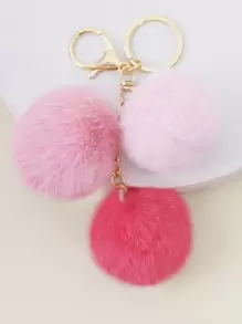 Pom Pom Charm Keychain Car Accessories Bag Charm Backpack For School Cute Goth Y2k Bag Accessories Lanyards With Id Holder Car Accessories Bag Charms Christmas Gift - Multicolor - View 2