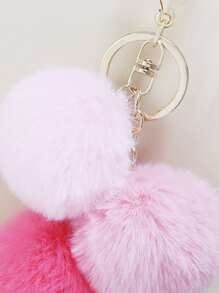 Pom Pom Charm Keychain Car Accessories Bag Charm Backpack For School Cute Goth Y2k Bag Accessories Lanyards With Id Holder Car Accessories Bag Charms Christmas Gift - Multicolor - View 3