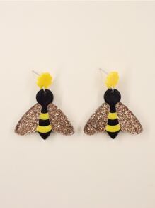 Bee Drop Earrings - Multicolor - View 1