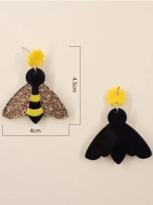 Bee Drop Earrings - Multicolor - View 4