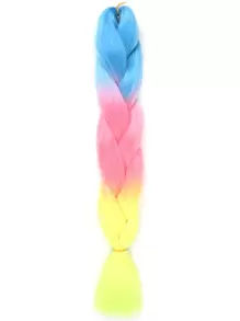 1pc Ombre Long Synthetic Hair Braid - Multicolor - View 1