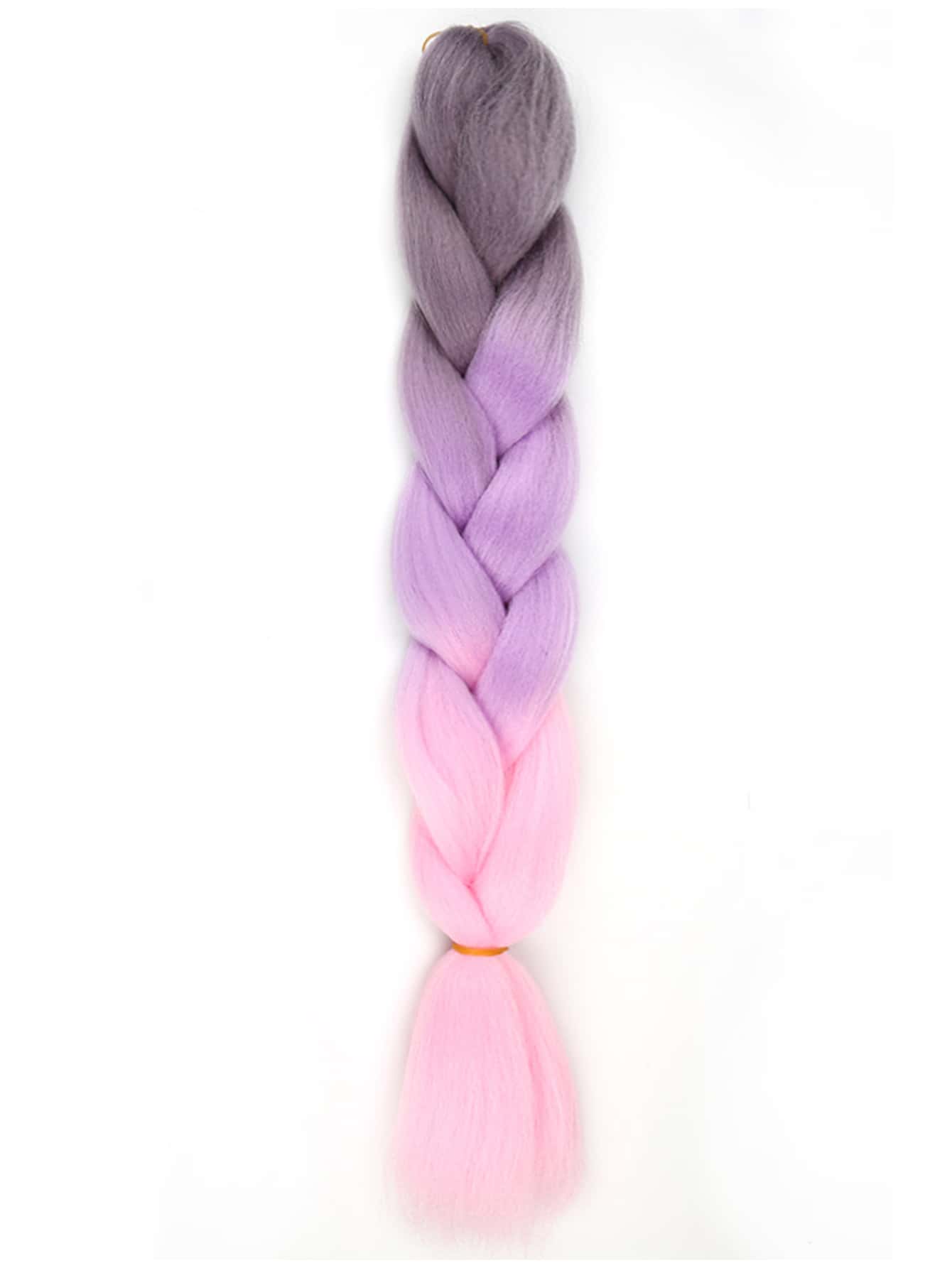 1pc Ombre Long Synthetic Hair Braid - Multicolor - View 1