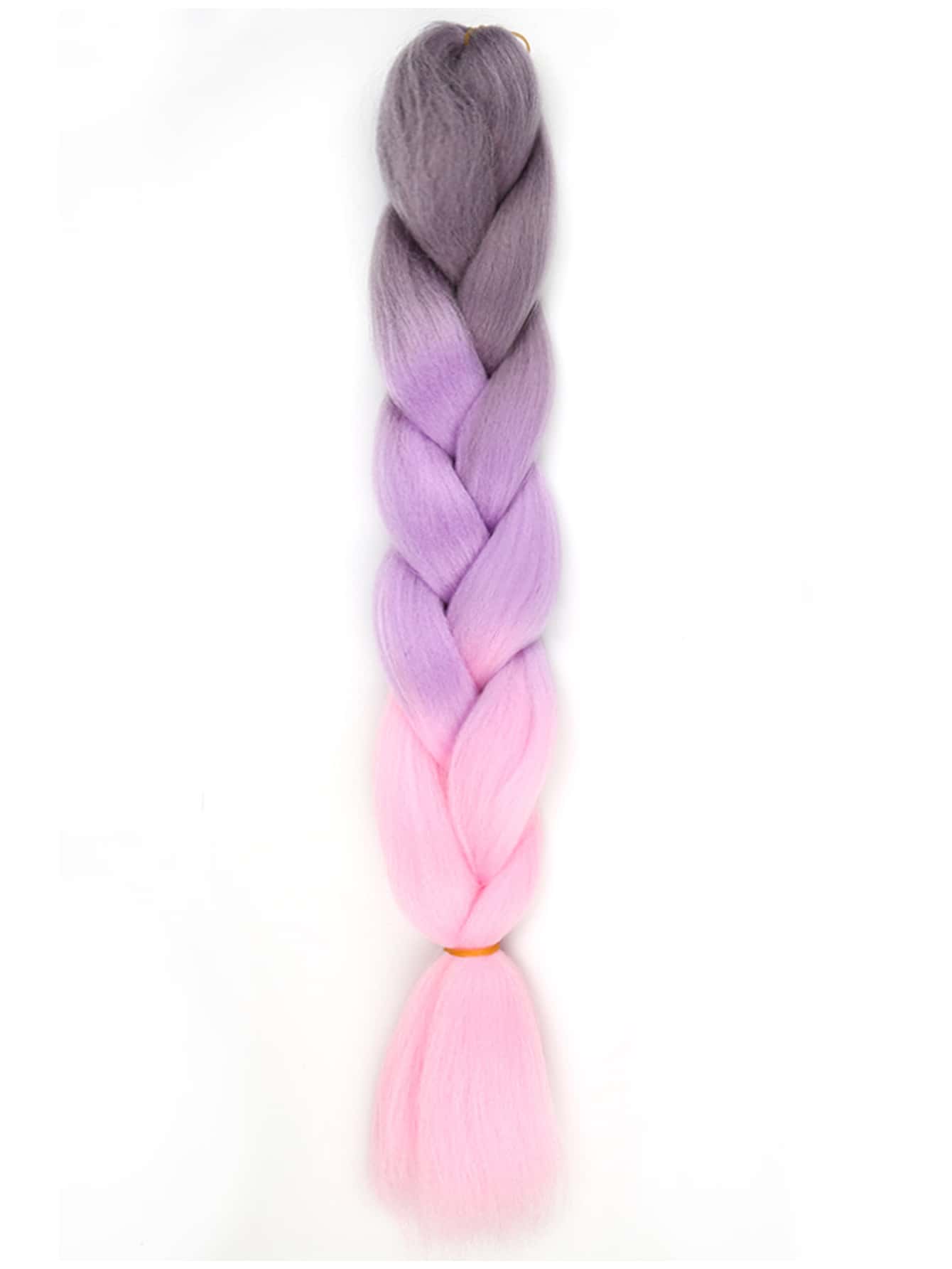 1pc Ombre Long Synthetic Hair Braid - Multicolor - View 3