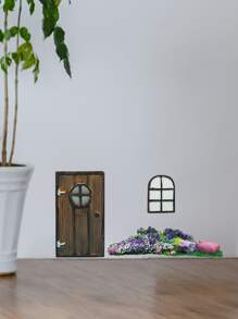 Nhãn Dán Tường Hoa Văn Và Cửa, Decal Dán Tường Nghệ Thuật Tự Dính Cho Trang Trí Nhà - Nhiều màu - Xem 1