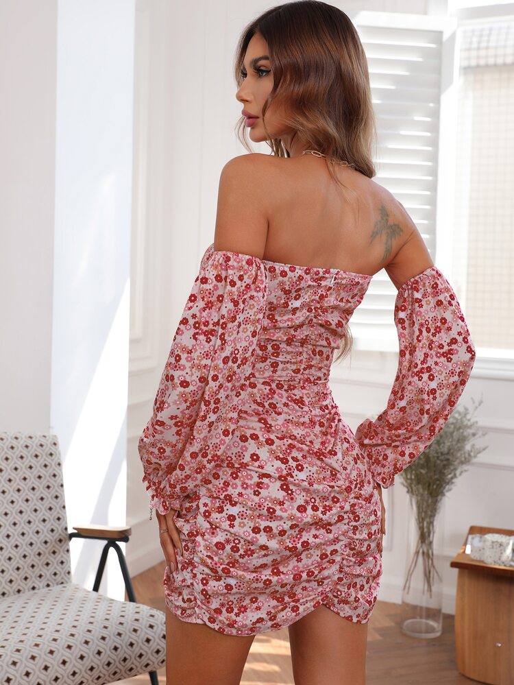 Đầm Dây kéo Xù Họa tiết hoa Boho - Nhiều màu - Xem 2