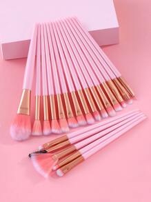 20支双纤维化妆刷套装，化妆刷套装，化妆刷组合，化妆刷套装，全套化妆刷，化妆刷套装，全套化妆工具，化妆刷套装，化妆刷礼盒套装 - 彩色 - 查看 1