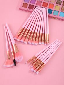 20支双纤维化妆刷套装，化妆刷套装，化妆刷组合，化妆刷套装，全套化妆刷，化妆刷套装，全套化妆工具，化妆刷套装，化妆刷礼盒套装 - 彩色 - 查看 2