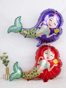 2pcs Mermaid Shaped Balloon