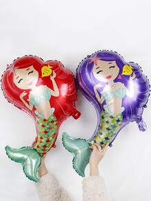 2pcs Mermaid Shaped Balloon