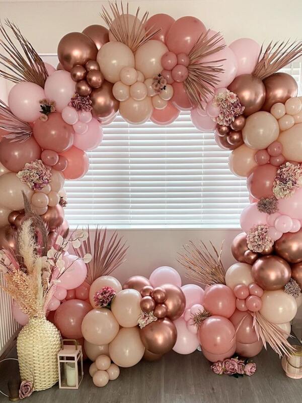 167pcs/set Balloon Garland Set, Modern Latex Plain Color Decorative