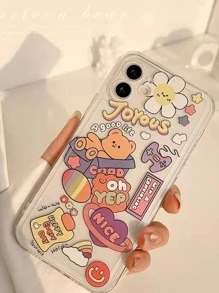Cartoon Graphic Phone Case Compatible With iPhone15/15Plus/15Pro/15Promax - Clear - View 1