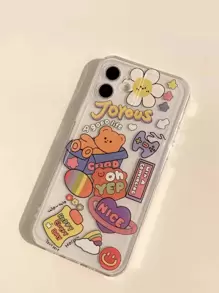 Cartoon Graphic Phone Case Compatible With iPhone15/15Plus/15Pro/15Promax - Clear - View 2