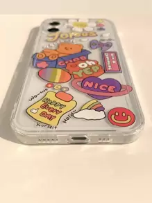 Cartoon Graphic Phone Case Compatible With iPhone15/15Plus/15Pro/15Promax - Clear - View 3