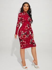 SHEIN SXY Đầm Hoa Thanh lịch - Nhiều màu - Xem 3