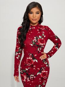 SHEIN SXY Đầm Hoa Thanh lịch - Nhiều màu - Xem 4