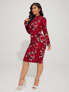 SHEIN SXY Đầm Hoa Thanh lịch - Nhiều màu - Xem 5