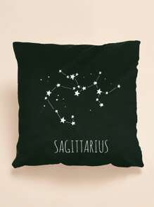 Funda de cojín con estampado de constelación sin relleno - Blanco y Negro - Ver 1