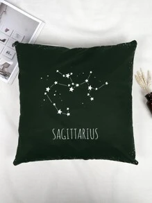 Funda de cojín con estampado de constelación sin relleno - Blanco y Negro - Ver 3