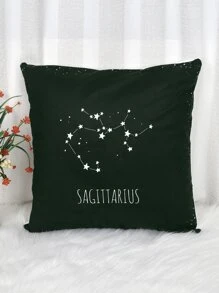 Funda de cojín con estampado de constelación sin relleno - Blanco y Negro - Ver 4