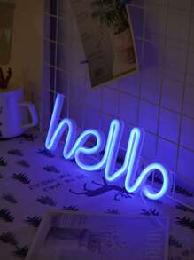 字母設計熒光燈 - 藍色 - 查看 3