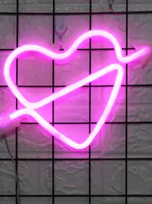 Heart Shaped Neon Light - Pink - View 3