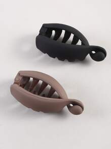 2/4pcs Pack Banana Hair Clips, Vertical Hair Clamp, Twist Clip, Ponytail Holder Hair Accessories For Women With Thin Hair Claw Clips Hair Claws Hair Barrettes, School Stuff, Head Accessories, Hairpin - Multicolor - View 1