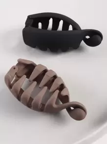 2/4pcs Pack Banana Hair Clips, Vertical Hair Clamp, Twist Clip, Ponytail Holder Hair Accessories For Women With Thin Hair Claw Clips Hair Claws Hair Barrettes, School Stuff, Head Accessories, Hairpin - Multicolor - View 4