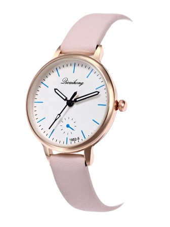 極簡風格圓形指針石英手錶