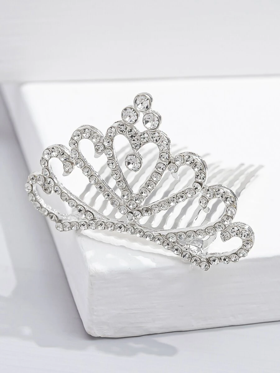 Niñitas Horquilla con diseño de diamante de imitación - Plateado - Ver 1