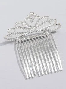 Niñitas Horquilla con diseño de diamante de imitación - Plateado - Ver 2