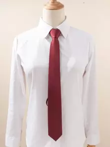 Corbata sólida minimalista - Burdeos - Ver 12